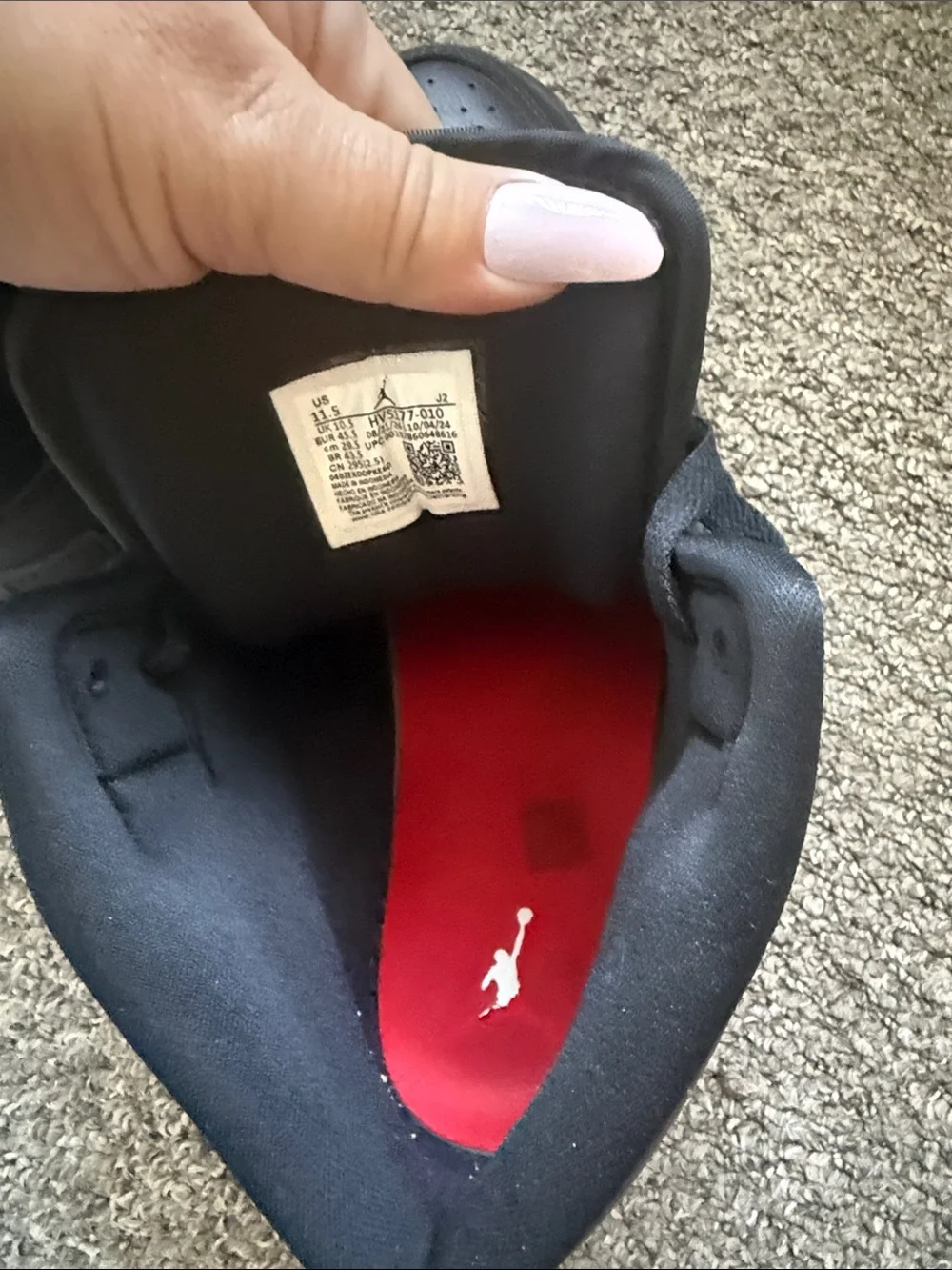 Nike Air Jordan Black/Grey/Red, High-Top Sneakers